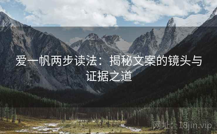 爱一帆两步读法：揭秘文案的镜头与证据之道